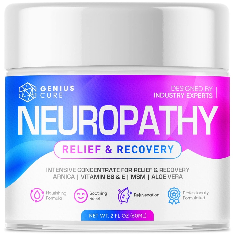 GENIUS Neuropathy Nerve Relief & Recovery Cream w/ Arnica & Vitamin B6 2 oz  NIB